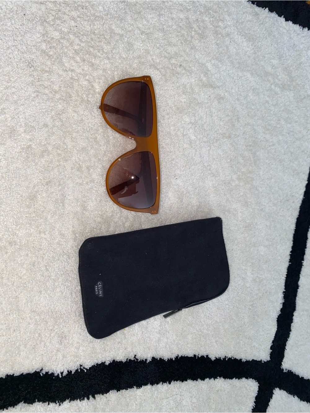 Celine CL41435 Amber Oversized Sunglasses 61-14 - Picture 6 of 6